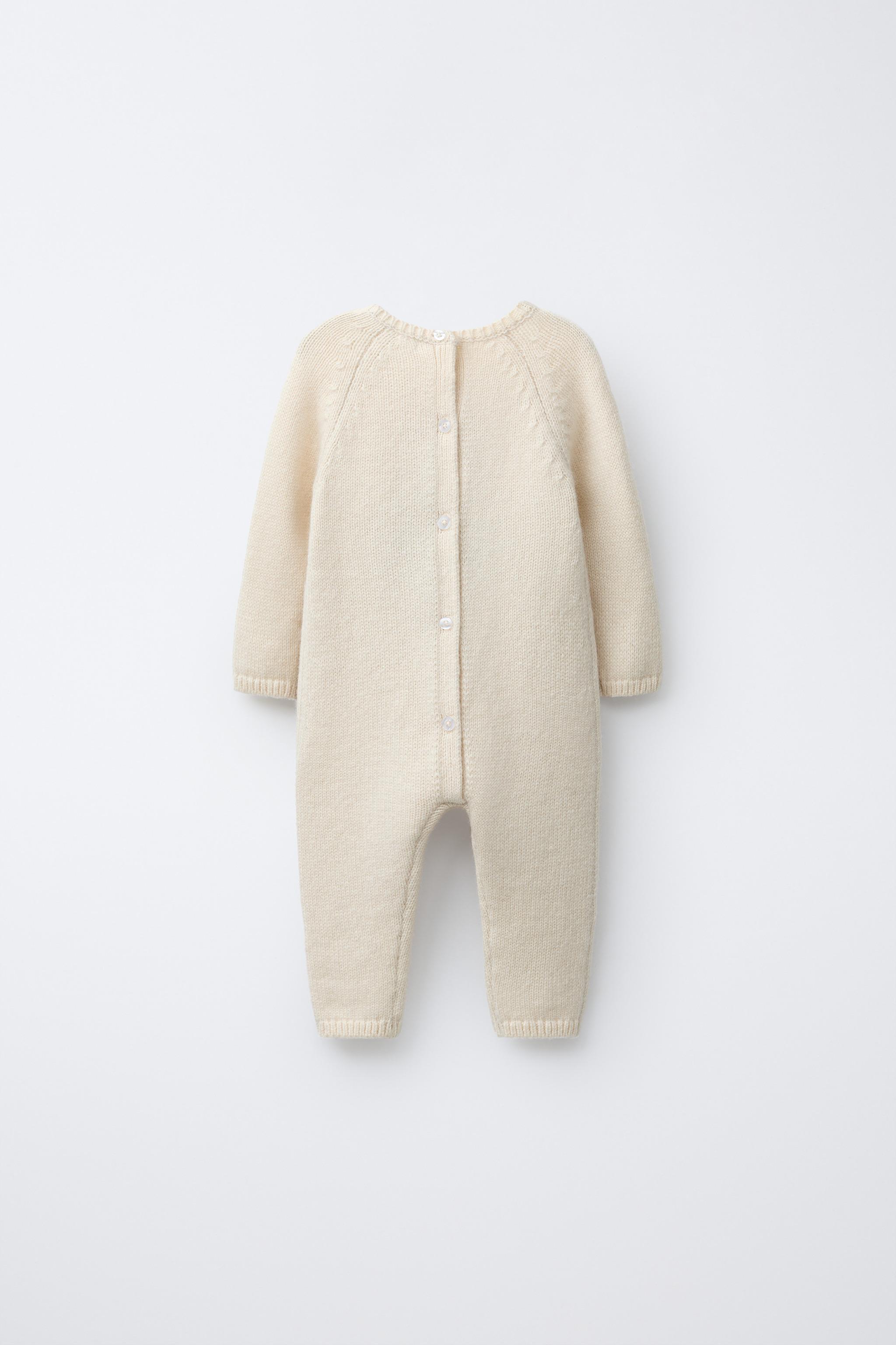 KNIT JUMPSUIT WITH EMBROIDERED MOUSE